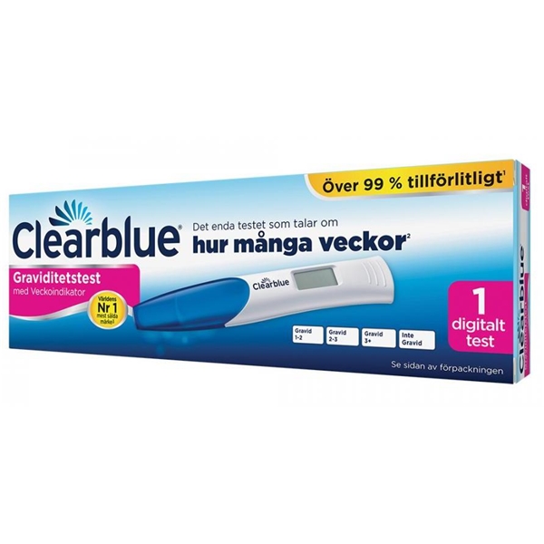 side ujævnheder Optø, optø, frost tø Clearblue Digital Gravtest med veckoindikator 1st - Test - Clearblue |  Shopping4net