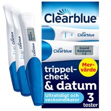 Clearblue Graviditetstest Trippelcheck + Datum