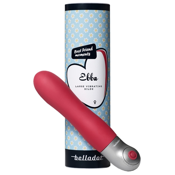 Ebba Large vibrating dildo röd