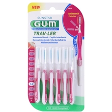 6 st/pakke - GUM Travler dark red 1,4 mm 6st/paket