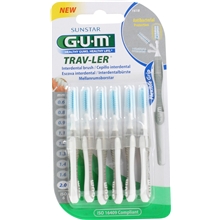 1 pak - GUM Travler Mellanrumsborste 2,0 6st/paket