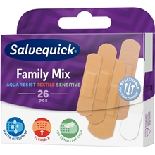 26 st/pakke - Salvequick Family Mix