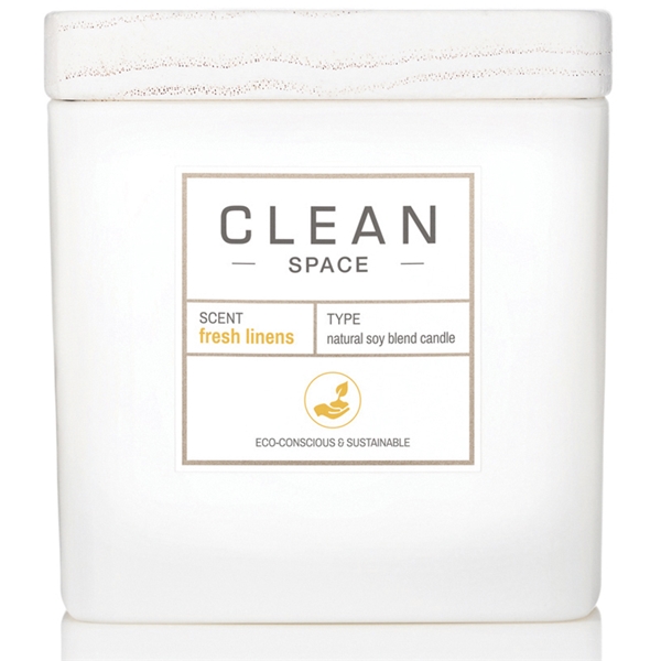 Clean Space Fresh Linens Scented Candle (Billede 1 af 3)