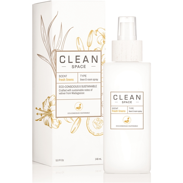 Clean Space Fresh Linens Room Spray (Billede 3 af 3)