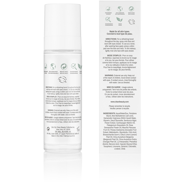 Clean Reserve Elderflower Face Mist (Billede 2 af 4)