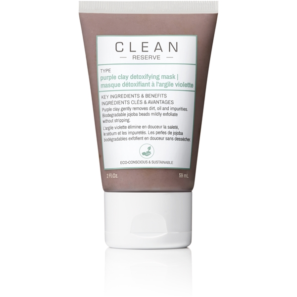 Clean Reserve Purple Clay Detoxifying Face Mask (Billede 1 af 5)