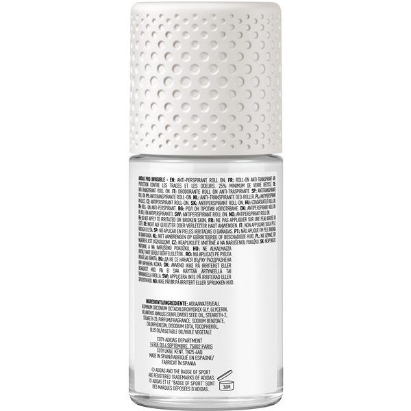 Adidas Pro Invisible Woman - Roll On Deodorant (Billede 2 af 3)