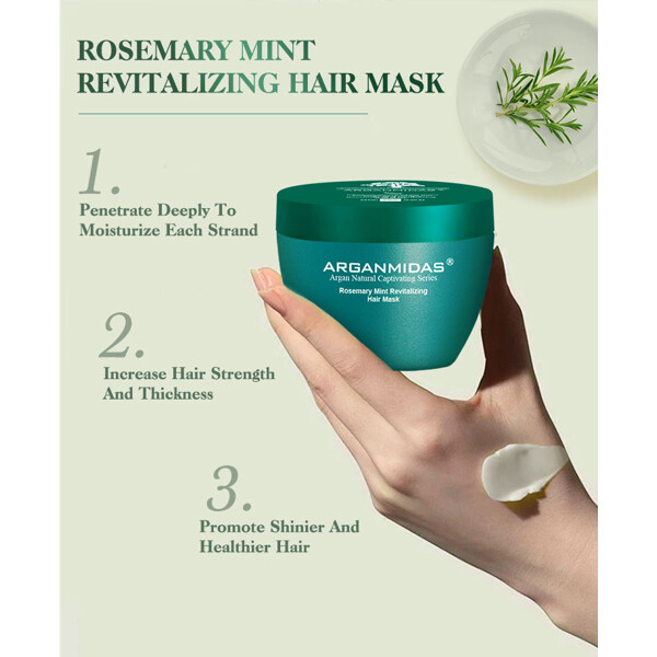 Arganmidas Rosemary Mint Revitalizing Hair Mask (Billede 10 af 11)