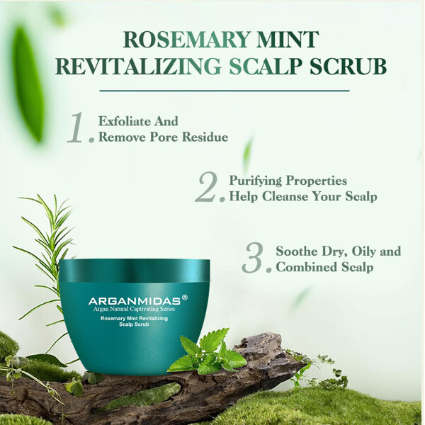 Arganmidas Rosemary Mint Revitalizing Scalp Scrub (Billede 8 af 9)