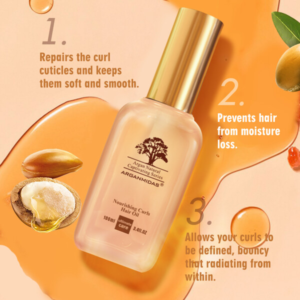 Arganmidas Nourishing Curls Hair Oil (Billede 3 af 8)