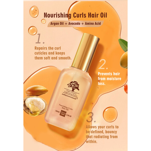Arganmidas Nourishing Curls Hair Oil (Billede 5 af 8)