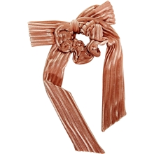 Peach - Scrunchie Velvet Bow