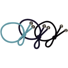 3 st - Blue Hair Ties With Small Bow