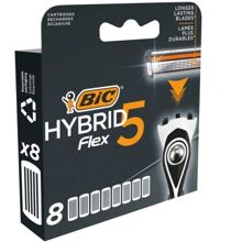 8 st/pakke - BIC Hybrid Flex 5 Refill Blades
