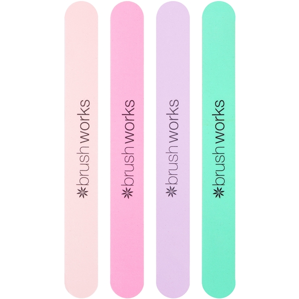 Brushworks Pastel Coloured Nail Files Set