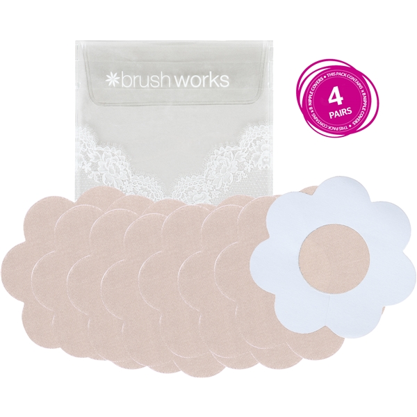 Brushworks Nude Satin Nipple Covers (Billede 1 af 3)