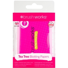 100 st/pakke - Brushworks Tea Tree Blotting Papers