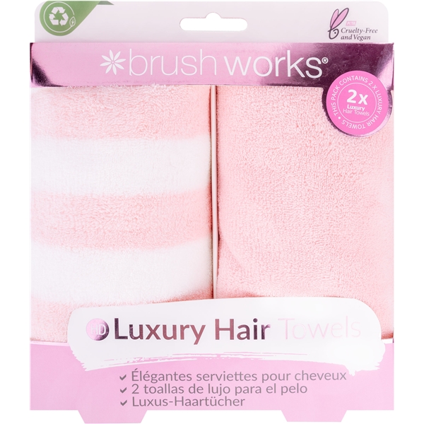Brushworks HD Luxuary Hair Towels - 2 Pack (Billede 1 af 2)