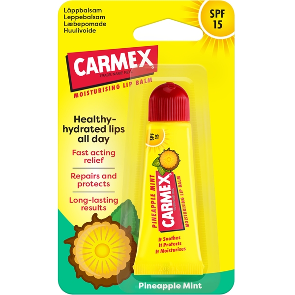 Carmex Lip Balm Pineapple Mint Tube SPF15 (Billede 1 af 3)