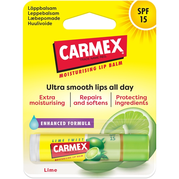 Carmex Lip Balm Lime Twist Stick SPF15 (Billede 1 af 3)