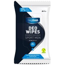 20 st/pakke - Deep Fresh Deo Wipes Sport Men