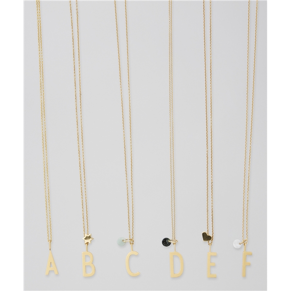 Design Letters Necklace Chain 45 cm Gold (Billede 2 af 2)