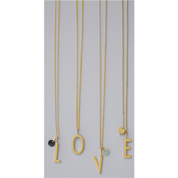 Design Letters Heart Charm Gold (Billede 2 af 2)