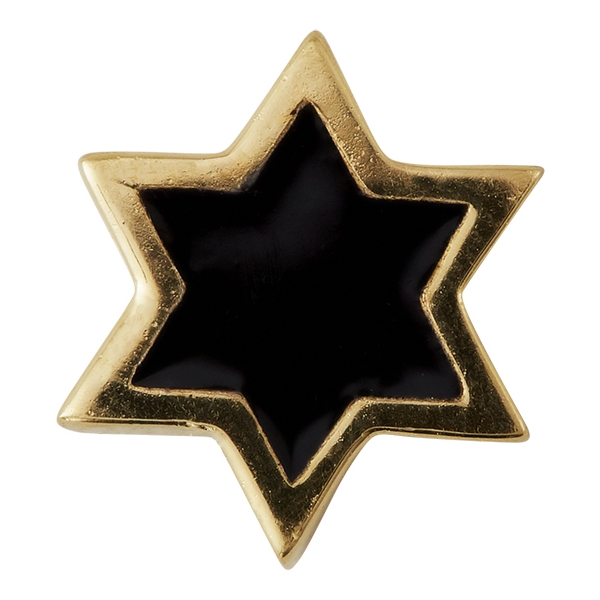 Design Letters Enamel Star Charm Gold Black (Billede 1 af 2)