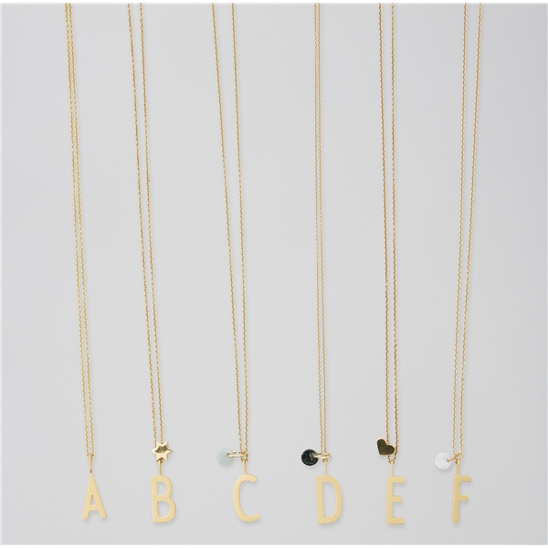 Design Letters Archetype Charm 16 mm Gold A-Z (Billede 2 af 2)