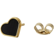 Design Letters Earring Stud Enamel Heart Gold