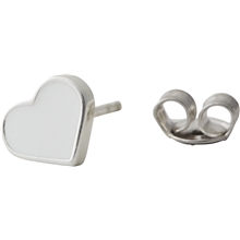 Design Letters Earring Stud Enamel Heart Silver