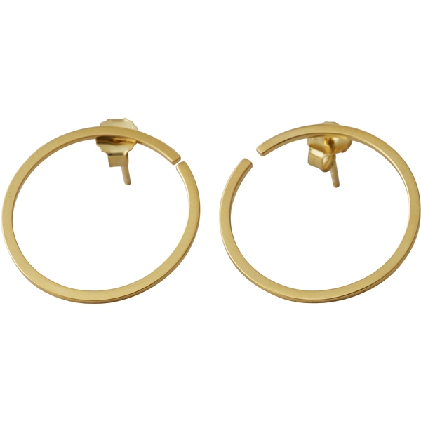 Design Letters Earring Hoops 24 mm Gold (Billede 1 af 3)
