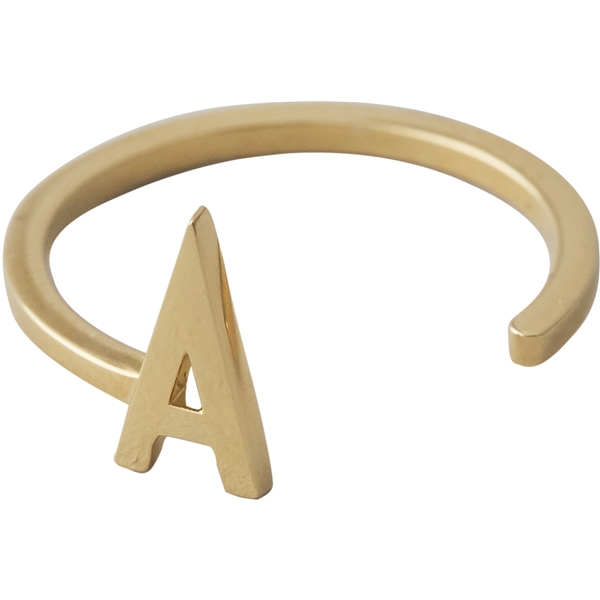 Design Letters Ring Gold A-Z (Billede 1 af 2)
