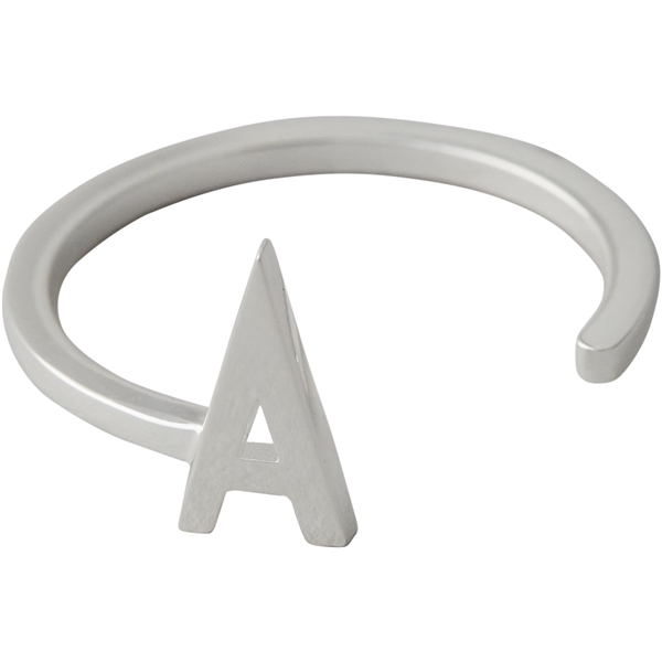 Design Letters Ring Silver A-Z (Billede 1 af 2)