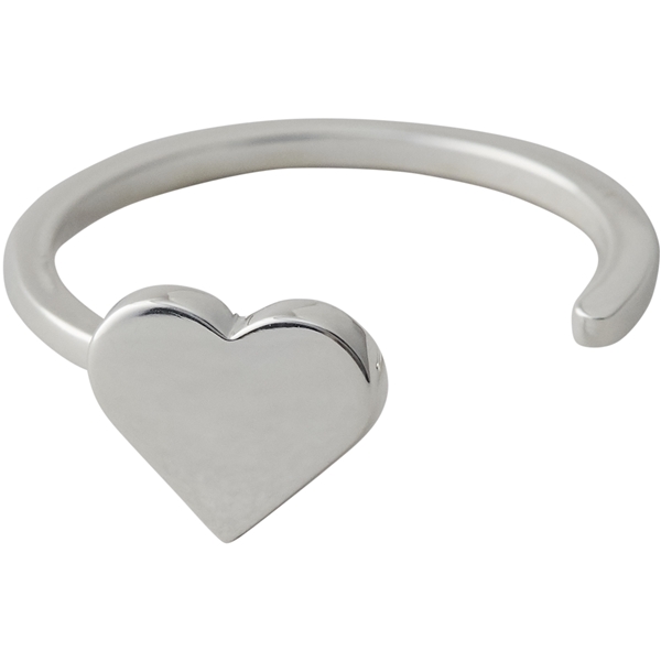 Design Letters Heart Ring Silver (Billede 1 af 2)