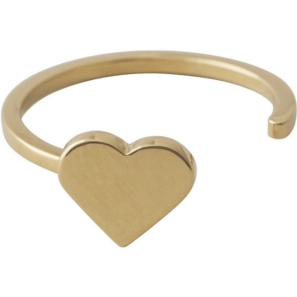 Design Letters Heart Ring Gold (Billede 1 af 3)