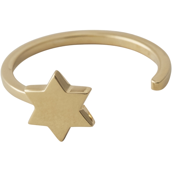 Design Letters Star Ring Gold (Billede 1 af 2)