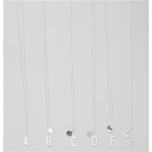 Design Letters Silver Dark Green Marble Charm 6 mm (Billede 2 af 2)