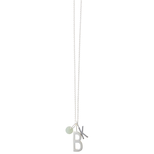 Design Letters Silver Green Aventurine Charm 6 mm (Billede 2 af 2)