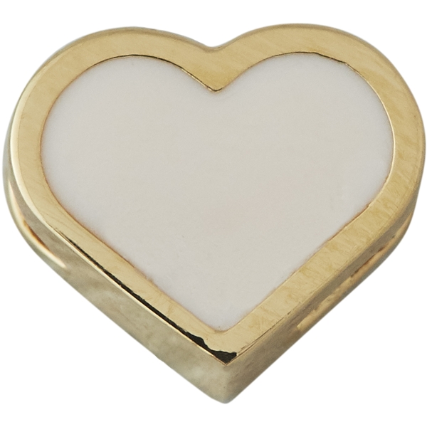 Design Letters Enamel Heart Charm Gold