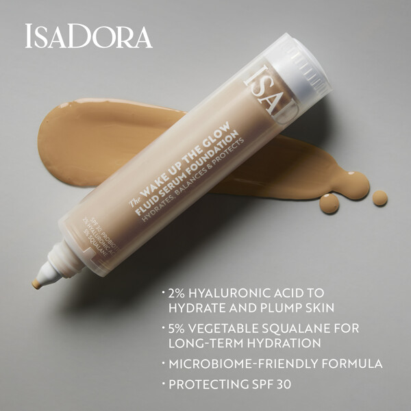 IsaDora The Wake Up the Glow Fluid Foundation (Billede 5 af 6)