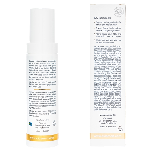 Cicamed Science Golden Collagen Boost Mask (Billede 2 af 2)