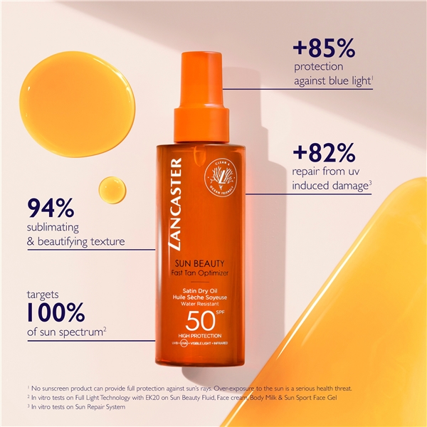 Lancaster SPF30 Sun Beauty Fast Tan Satin Dry Oil (Billede 4 af 5)