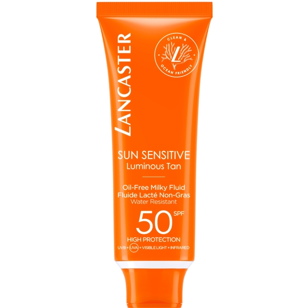 Lancaster SPF50 Sun Sensitive Oil Free Milky Fluid (Billede 1 af 3)