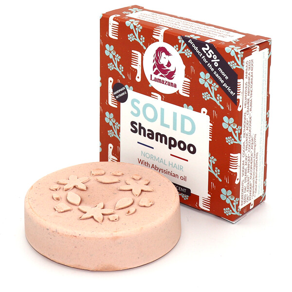 Lamazuna Solid Shampoo Normal Hair Abyssinian Oil (Billede 2 af 3)