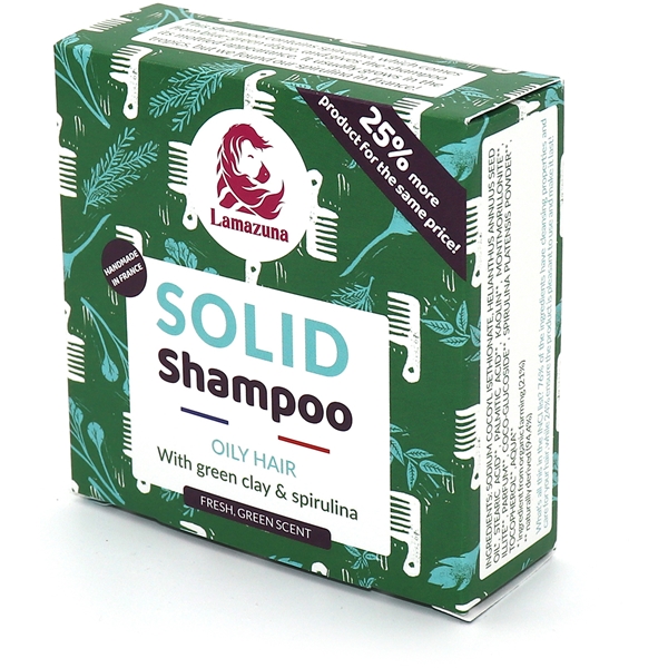 Lamazuna Solid Shampoo Oily Hair w Green Clay (Billede 1 af 3)