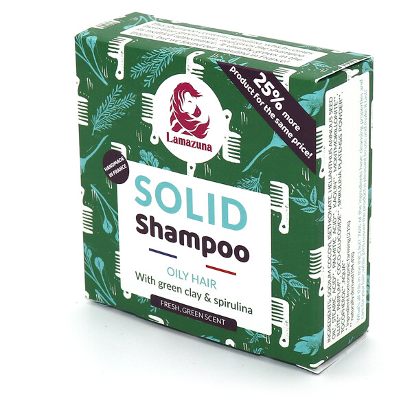 Lamazuna Solid Shampoo Oily Hair w Green Clay (Billede 1 af 3)