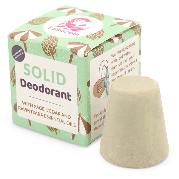 Lamazuna Solid Deodorant Sage, Cedar, Ravintsara (Billede 1 af 2)