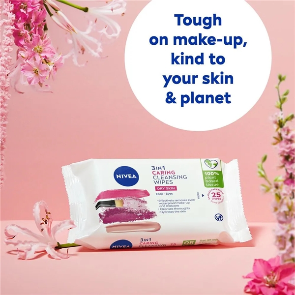 Nivea 3 in 1 Caring Cleansing Wipes (Billede 2 af 6)