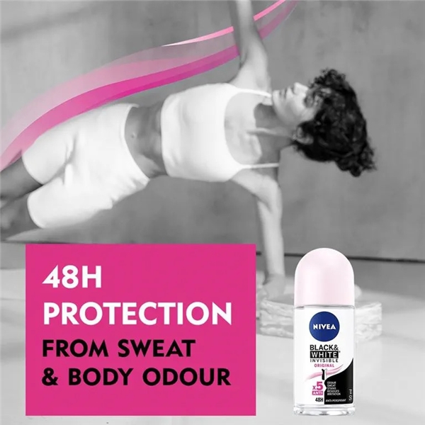 Nivea Deo Black & White Invisible Roll On (Billede 3 af 6)